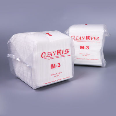 25x25cm Lint Free Cleanroom Paper Nonwoven Cleanroom Wipes 9x9 M-3 Series
