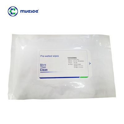 Micro Denier Pre Wetted Wiper 9x9 Knit Microfiber IPA Presaturated Wipes