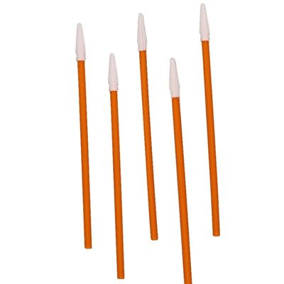 Cleanroom Bend Flexible Paddle Polypropylene Handle Polyester Microfiber Head Cleaning Swabs