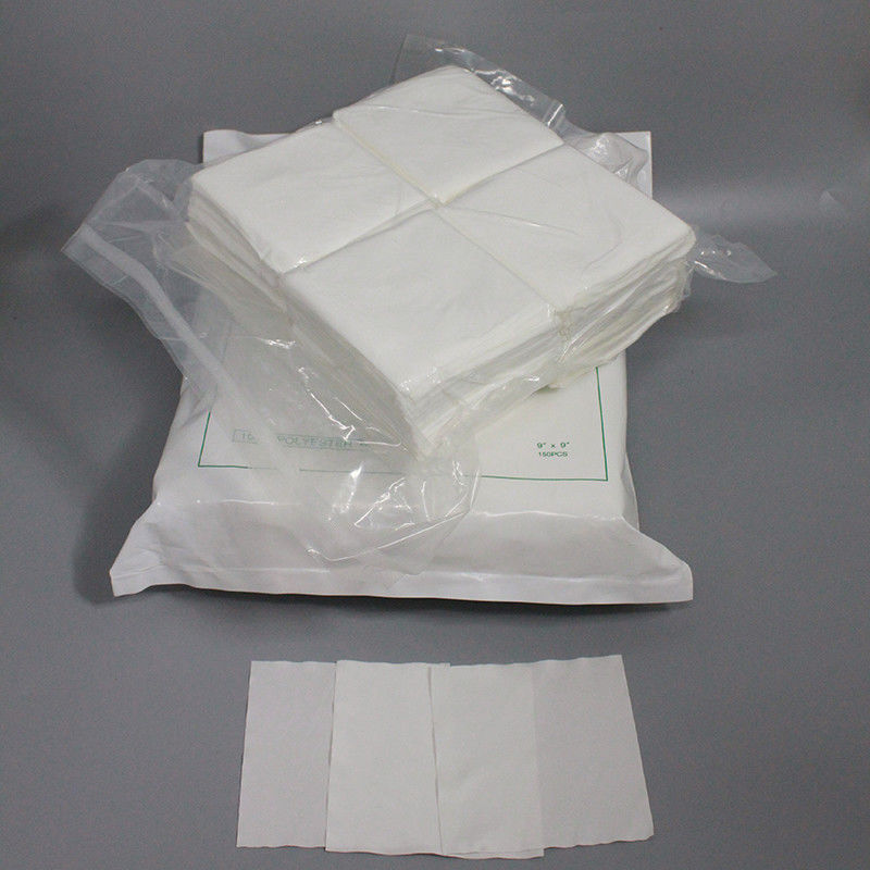 Industrial Lcd Screen Cleanroom Polyester Wipes 4x4 For Lab Cleaning