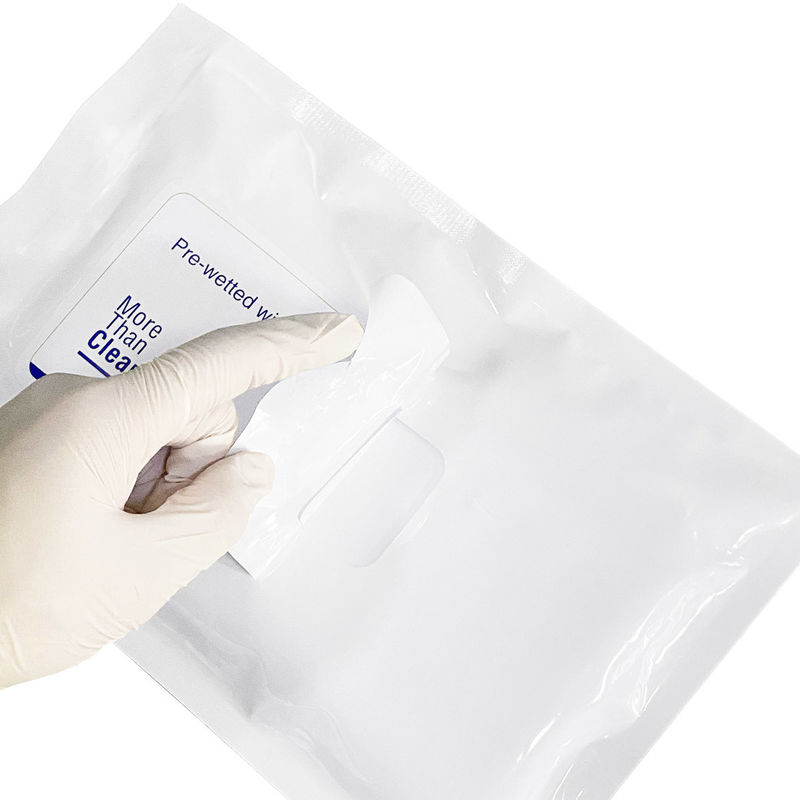 Micro Denier Pre Wetted Wiper 9x9 Knit Microfiber IPA Presaturated Wipes