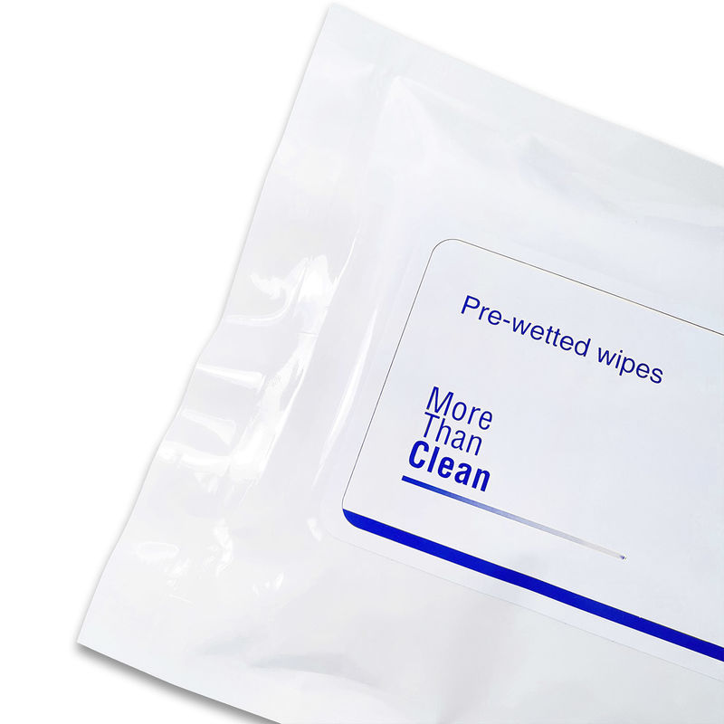 Micro Denier Pre Wetted Wiper 9x9 Knit Microfiber IPA Presaturated Wipes
