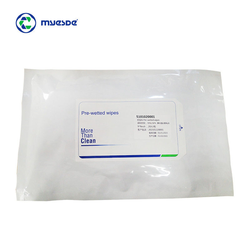 Micro Denier Pre Wetted Wiper 9x9 Knit Microfiber IPA Presaturated Wipes
