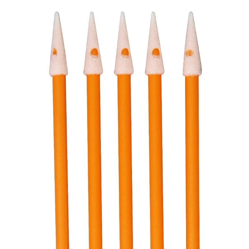 Spiral Head Pointed Cleanroom Foam Swab Rectangle For Cleaning Printer Circuit Boards Lens