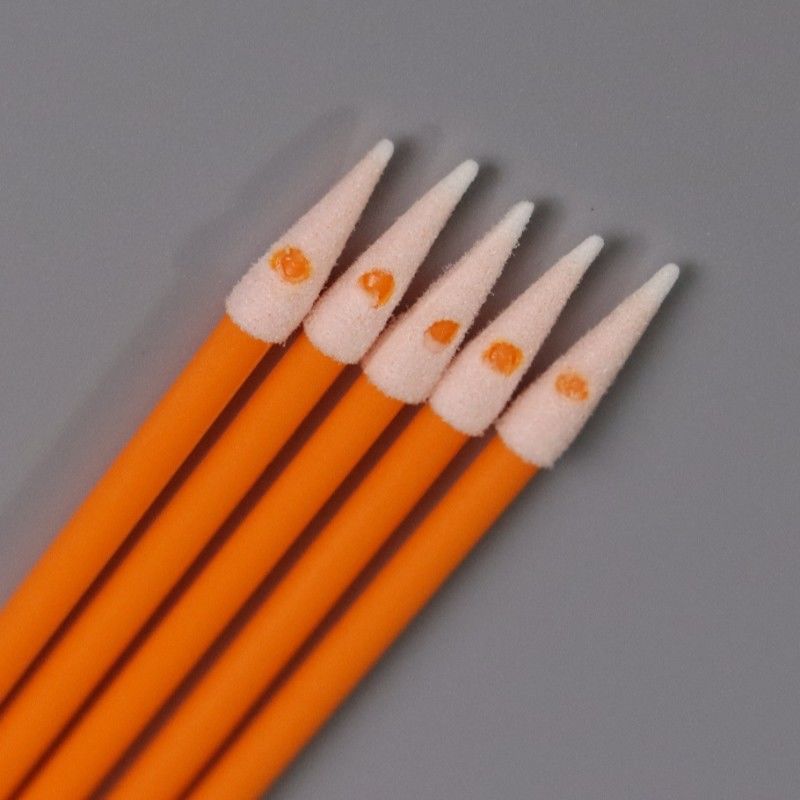 Spiral Head Pointed Cleanroom Foam Swab Rectangle For Cleaning Printer Circuit Boards Lens