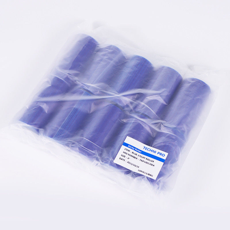 10 Inch 250mm Cleanroom Sticky Roller Specializing PE Rubber Disposable Rug Lint Roller