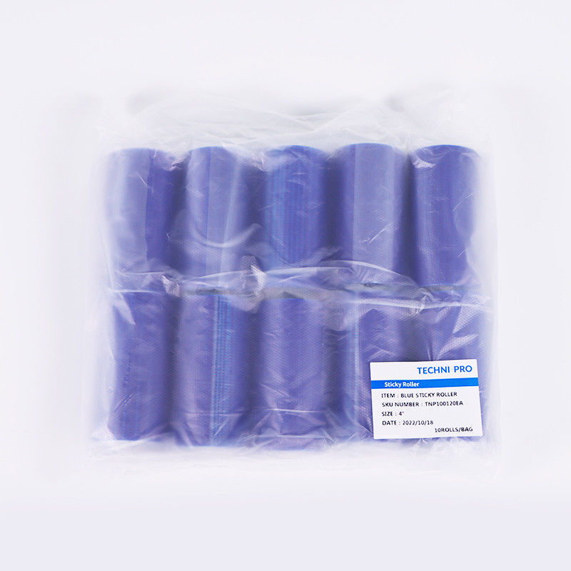 10 Inch 250mm Cleanroom Sticky Roller Specializing PE Rubber Disposable Rug Lint Roller
