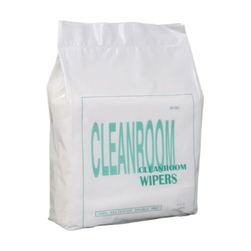 100% Polyester 110gsm Lint Free Disposable Cloths 9x9 Class 100 Anti Static Wipes