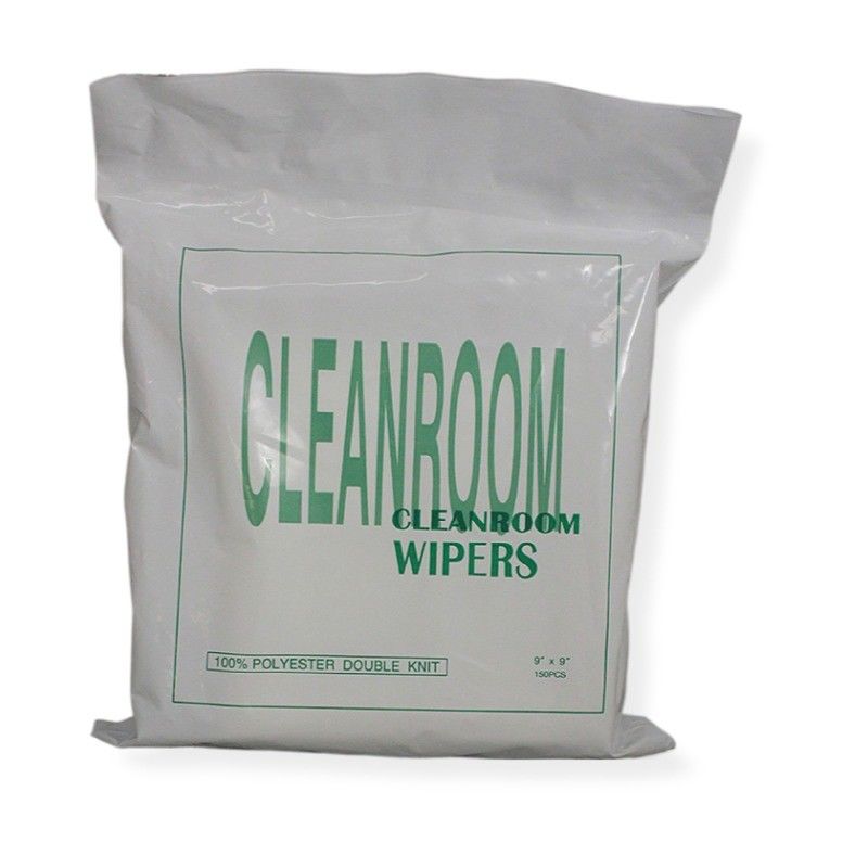 100% Polyester 110gsm Lint Free Disposable Cloths 9x9 Class 100 Anti Static Wipes
