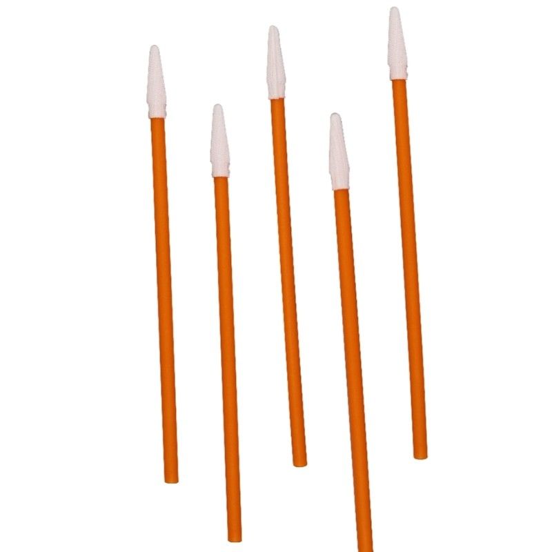 Cleanroom Bend Flexible Paddle Polypropylene Handle Polyester Microfiber Head Cleaning Swabs