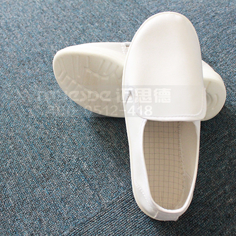esd protection shoes Pu White blue Shoes Anti-static Esd Pu Esd Cleanroom Shoes With 4 Holes Welcro cleanroom esd shoes