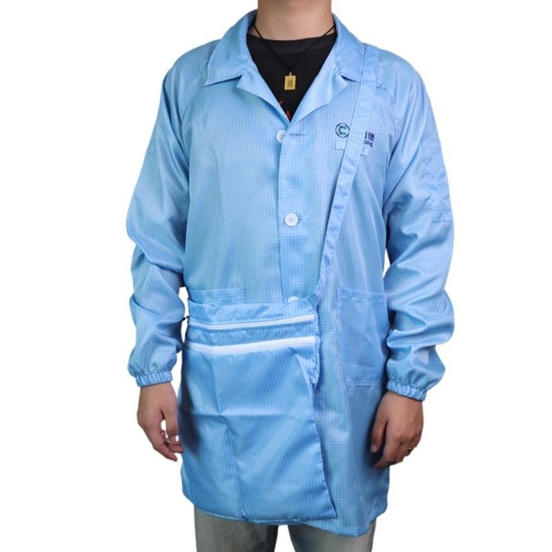 Three Layers Ziplock Blue Anti-static Lint Free Anti Static ESD Polyester Cleanroom Bag With Zipper
