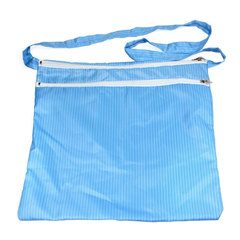 Three Layers Ziplock Blue Anti-static Lint Free Anti Static ESD Polyester Cleanroom Bag With Zipper