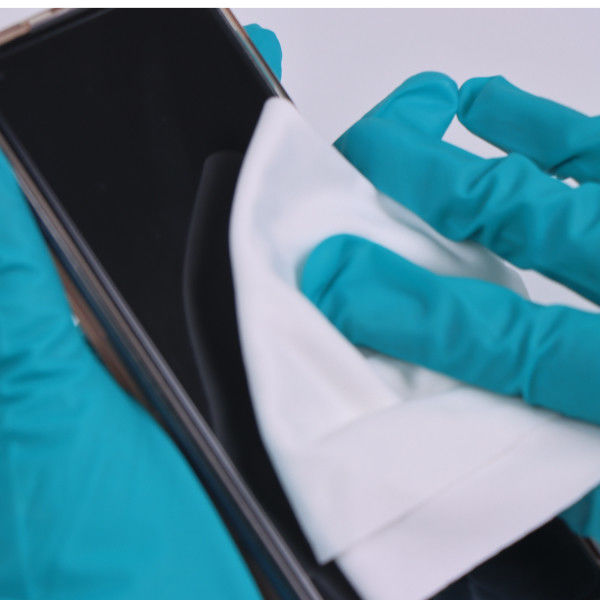 Sealed Cleanroom Pre Wetted Wiper 9 Inch Lint Free Cloth For Reduced Fiber Contamination