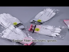 O ESD sem fiapos cortou o ajuste condutor resistente da palma do plutônio da fibra do carbono das luvas 13gsm